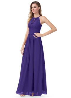Azazie Bonnie Bridesmaid Dresses Regency A-Line Keyhole Ruched Chiffon Dress image13