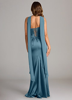 Azazie Sorrel Bridesmaid Dresses Bermuda Mermaid Strapless Stretch Satin Convertible Dress image2