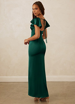 Christian Siriano Bridal for Azazie 1005 Bridesmaid Dresses Emerald Sheath Sweetheart Neckline Stretch Satin Dress image8