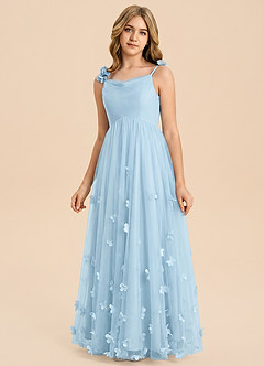 front Azazie Evelyn Junior Formal Dress