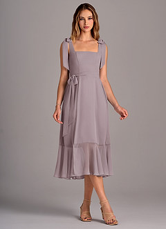 Azazie Deb Bridesmaid Dresses Dusk A-Line with Pockets Chiffon Convertible Dress image5
