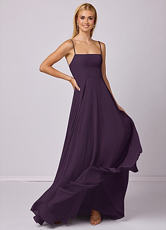 Barbie ♥ Azazie Bridesmaid Dresses Plum A-Line Chiffon Dress image3