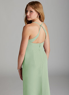 Azazie Becca Junior Dusty Sage Mermaid Chiffon Dress image2