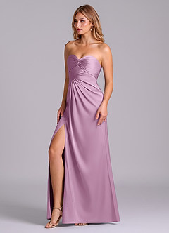 Azazie Sabrine Final Sale Wisteria A-Line Sweetheart Neckline Stretch Satin Dress image4