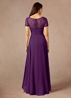 Azazie Polly Kleider für die Brautmutter A-Linie Spitze Chiffon Kleid Traube image4