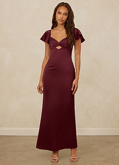 Christian Siriano Bridal for Azazie 1005 Brautjungfernkleider Etui Herzausschnitt Stretch-Satin Kleid Cabernetrot image4
