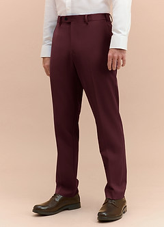 front James Cabernet Structured Stretch Dress Pants