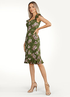 Katie Green Floral Midi Dress image3