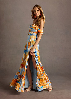 Frida Blue Caribbean Print Maxi Dress image5