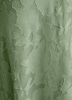 Azazie Emerson Robes de demoiselle d'honneur Robe Sirène en Blumen-Burnout Épaule décolletée Vert Sauge image3
