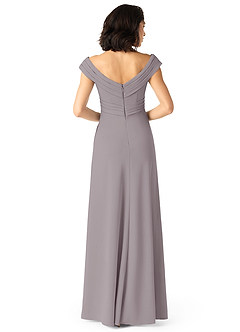 Azazie Evita Probar vestidos en casa Vestido de Atardecer de Crepé elástico de Corte en A con Vestidos sin tirantes image2