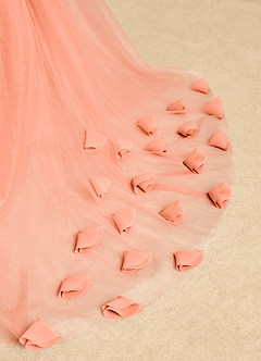 Azazie Lorita Flower Girl Dresses Sunset A-Line Beaded Tulle Dress image9