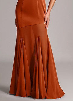 Azazie Uma Bridesmaid Dresses Burnt Orange Mermaid Strapless Chiffon Convertible Dress image6