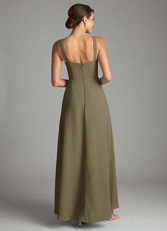 Azazie Debra Bridesmaid Dresses Willow Green A-Line with Pockets Chiffon Convertible Dress image6