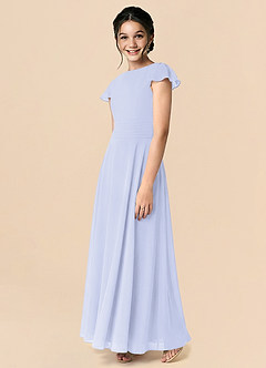 Azazie Payton Lavender A-Line Bow Chiffon Dress image4