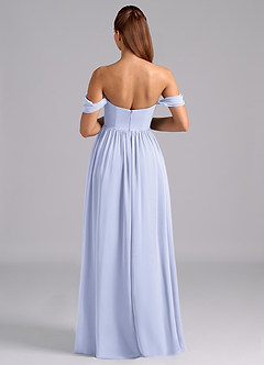 Azazie Saige Maternity Bridesmaid Dresses A-Line Pleated Chiffon Floor-Length Dress image2