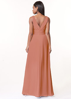 Azazie Julianna Bridesmaid Dresses MAI TAI A-Line Chiffon Dress image2