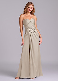 Azazie Sabrine Final Sale Frost A-Line Sweetheart Neckline Stretch Satin Dress image3