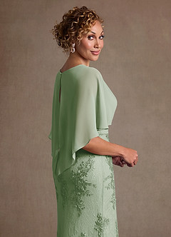 Azazie Amrita Mother of the Bride Dresses Dusty Sage Mermaid Lace Chiffon Dress image6