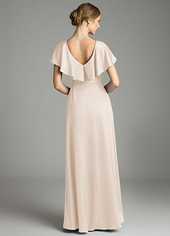 Azazie Lainey Bridesmaid Dresses White Alabaster A-Line with Pockets Stretch Satin Dress image7