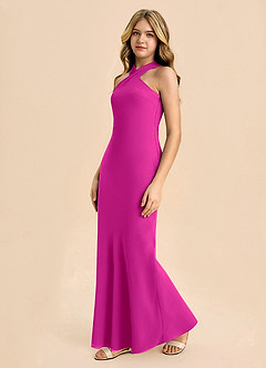 Azazie Doretta Junior Klä av Tubklänning i Chiffong Plisserad image4