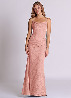 Azazie Sorrel Bridesmaid Dresses Rosette Mermaid Corset Floral Burnout Convertible Dress image6