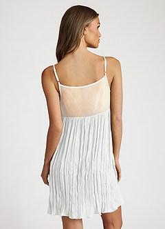 front Pleated Babydoll Slip Dress