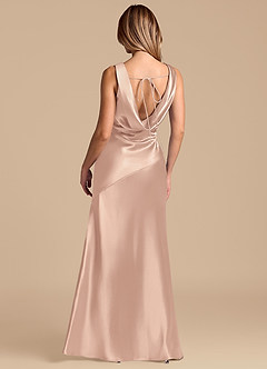 Azazie Rylina Bridesmaid Dresses English Rose Mermaid Metallic Satin Dress image6