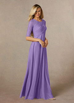 Azazie Raelyn Mother of the Bride Dresses Tahiti A-Line Lace Mesh Dress image6