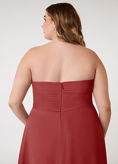 Azazie Arabella Allure Bridesmaid Dresses Rust A-Line Sweetheart Neckline Chiffon Convertible Dress image14