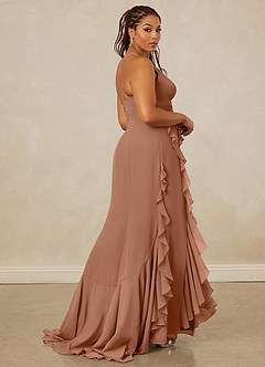 Christian Siriano Bridal for Azazie 1006 Bridesmaid Dresses Bronzer Mermaid Ruched Chiffon Dress image9