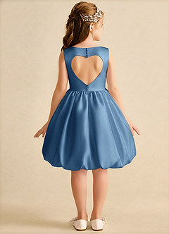 Azazie Nirvana Flower Girl Dresses Twilight Ball-Gown Ruched Matte Satin Dress image1