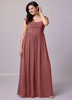 Barbie ♥ Azazie Bridesmaid Dresses Amethyst A-Line Corset Chiffon Dress image9