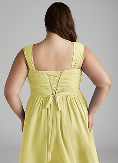 Azazie Angie Abiti da Damigella Abito A-Line in Chiffon Corsetto Sorbetto Al Limone image15