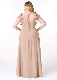 Azazie Bondi Bridesmaid Dresses English Rose A-Line Ruffled Chiffon Dress image8