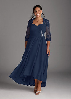 Azazie Anne Mother of the Bride Dresses Dark Navy Sheath Sweetheart Sequins Lace Dress image10