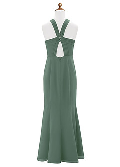 Azazie Rue Junior Eucalyptus Mermaid Side Slit Chiffon Dress image7