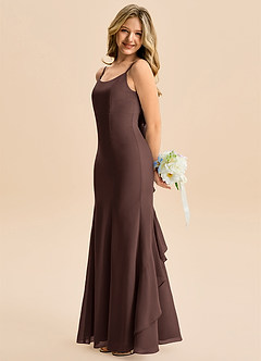 Azazie Lioren Junior Ganache Mermaid Bow Chiffon Dress image2