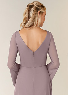 Azazie Teraso Final Sale Dusk A-Line Pleated Mesh Dress image6