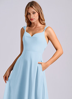 Azazie Beatrice Bridesmaid Dresses Sky Blue A-Line Sweetheart Neckline Chiffon Dress image6