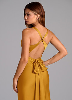 Azazie Hati Brudtärnklänningar Klä av Sjöjungfru i Stretch Satin Knäck image2