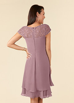 Azazie Tess Mother of the Bride Dresses Dusty Rose Empire Sequins Chiffon Dress image10