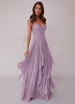 Barbie ♥ Azazie Bridesmaid Dresses Wisteria A-Line Bow Chiffon Dress image1