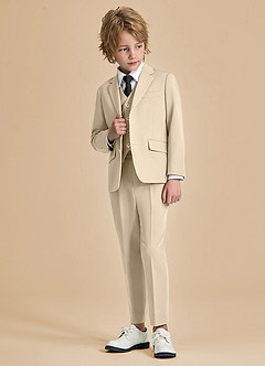 front Oliver Tan Boys 5-Piece Suit with Pre-tie