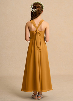 Azazie Tater Junior Formal Flower Girl Klänningar Klä A-Line i Chiffong Plisserad image2