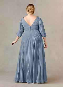Azazie Zahara Mother of the Bride Dresses Twilight A-Line V-Neck Pleated Chiffon Dress image8