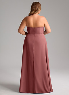 Azazie Wren Bridesmaid Dresses Amethyst A-Line Side Slit Chiffon Convertible Dress image15