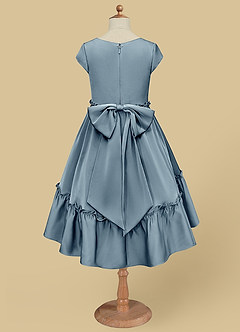 Azazie Lee Final Sale Ivory A-Line Bow Stretch Satin Dress image9