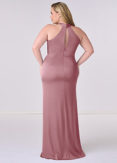 Barbie ♥ Azazie Bridesmaid Dresses Vintage Mauve Sheath Stretch Satin Dress image8