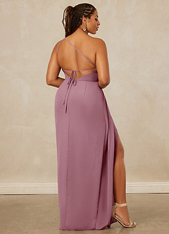Christian Siriano Bridal for Azazie 1003 Bridesmaid Dresses Vintage Mauve Sheath One Shoulder Chiffon Dress image9